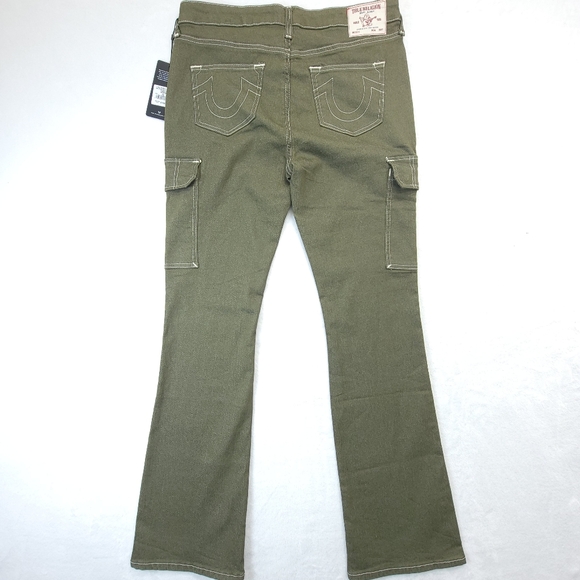 True Religion Denim - True Religion Cargo Bootcut Jeans Women’s Size 30 Kalamata Green NWT